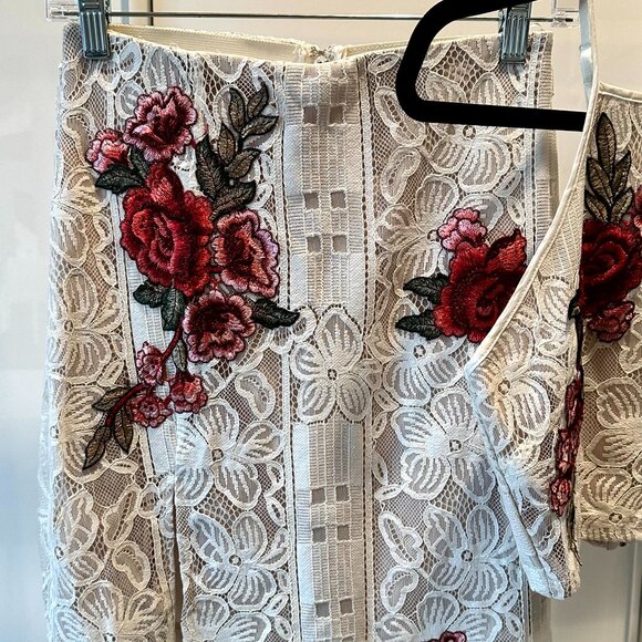 NWOT - Lulus Take a Vow  Ivory Lace Two-Piece Maxi - Size Small - Picture 9 of 16